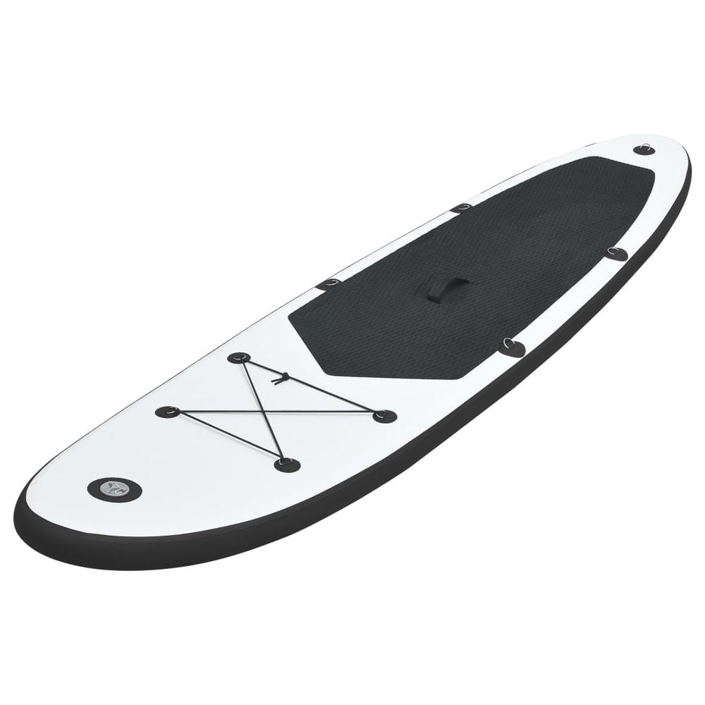 vidaXL Inflatable Stand Up Paddleboard Set Black and White 2728. Picture 2