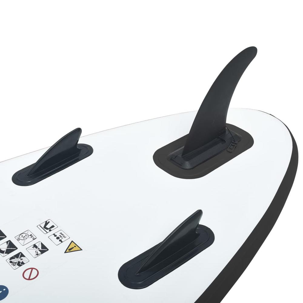 vidaXL Inflatable Stand Up Paddleboard Set Black and White 2728. Picture 5