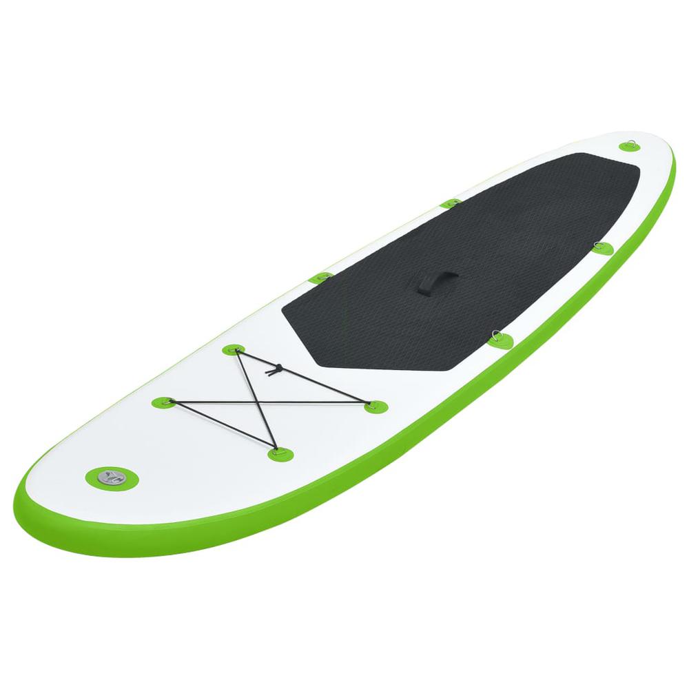 vidaXL Inflatable Stand Up Paddle Board Set Green and White 2733. Picture 2