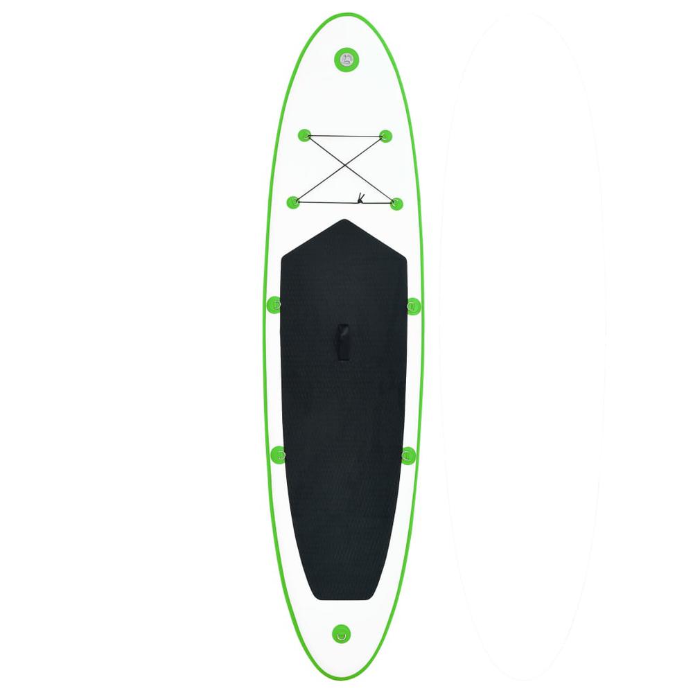 vidaXL Inflatable Stand Up Paddle Board Set Green and White 2733. Picture 4