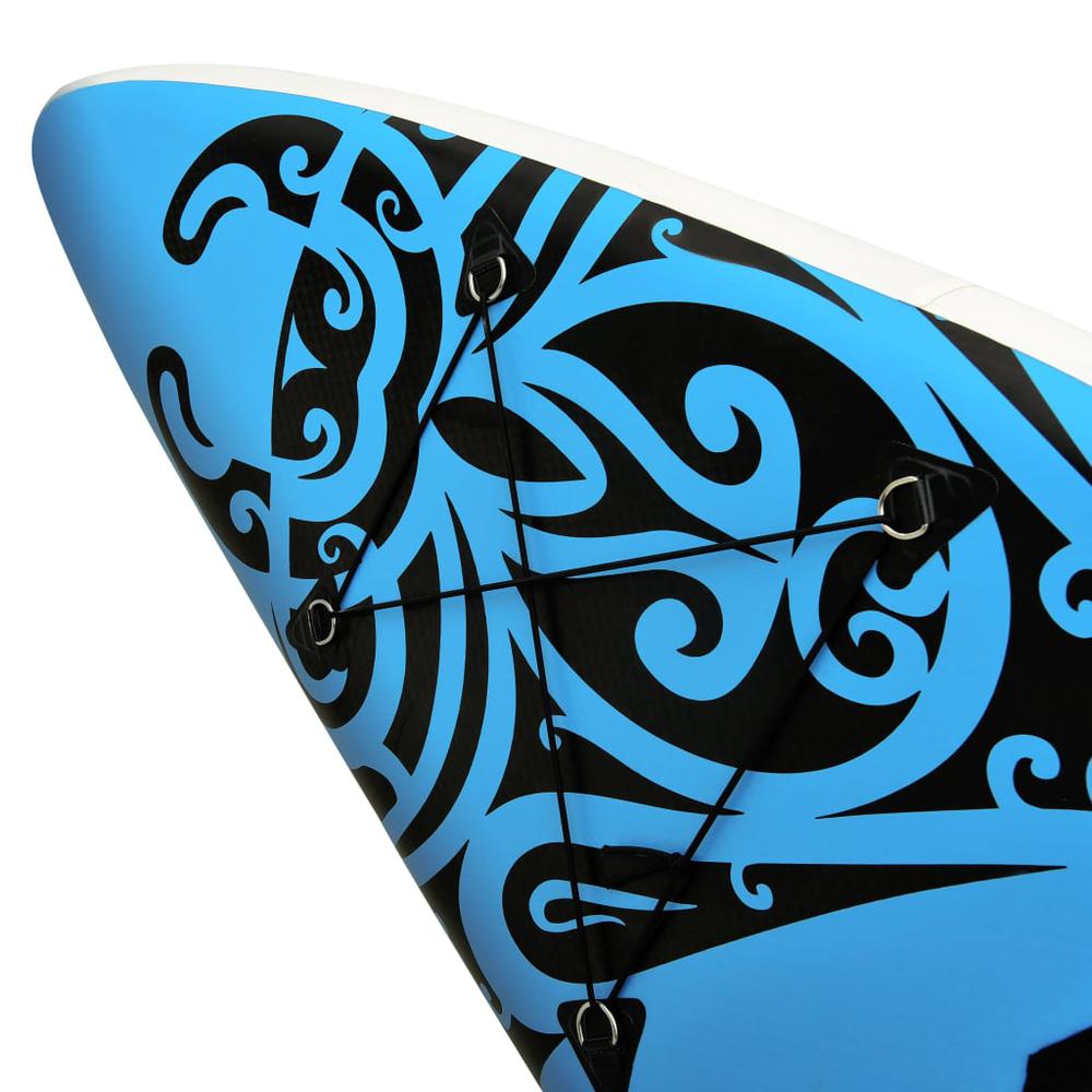 vidaXL Inflatable Stand Up Paddleboard Set 120.1"x29.9"x5.9" Blue 2737. Picture 8