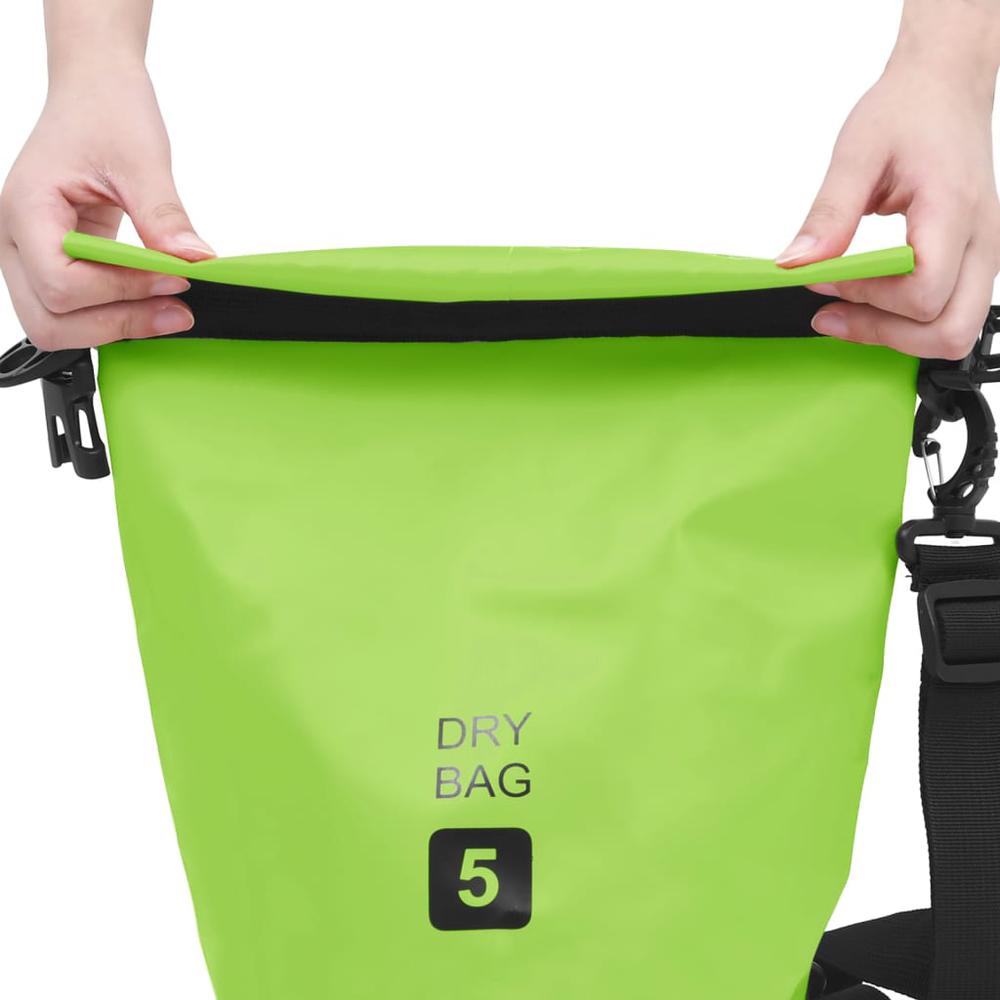 vidaXL Dry Bag Green 1.3 gal PVC 2779. Picture 2