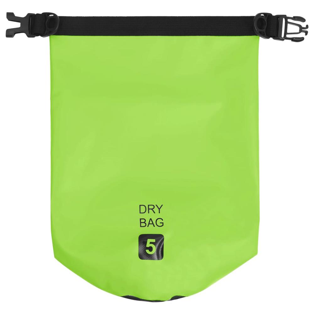 vidaXL Dry Bag Green 1.3 gal PVC 2779. Picture 7