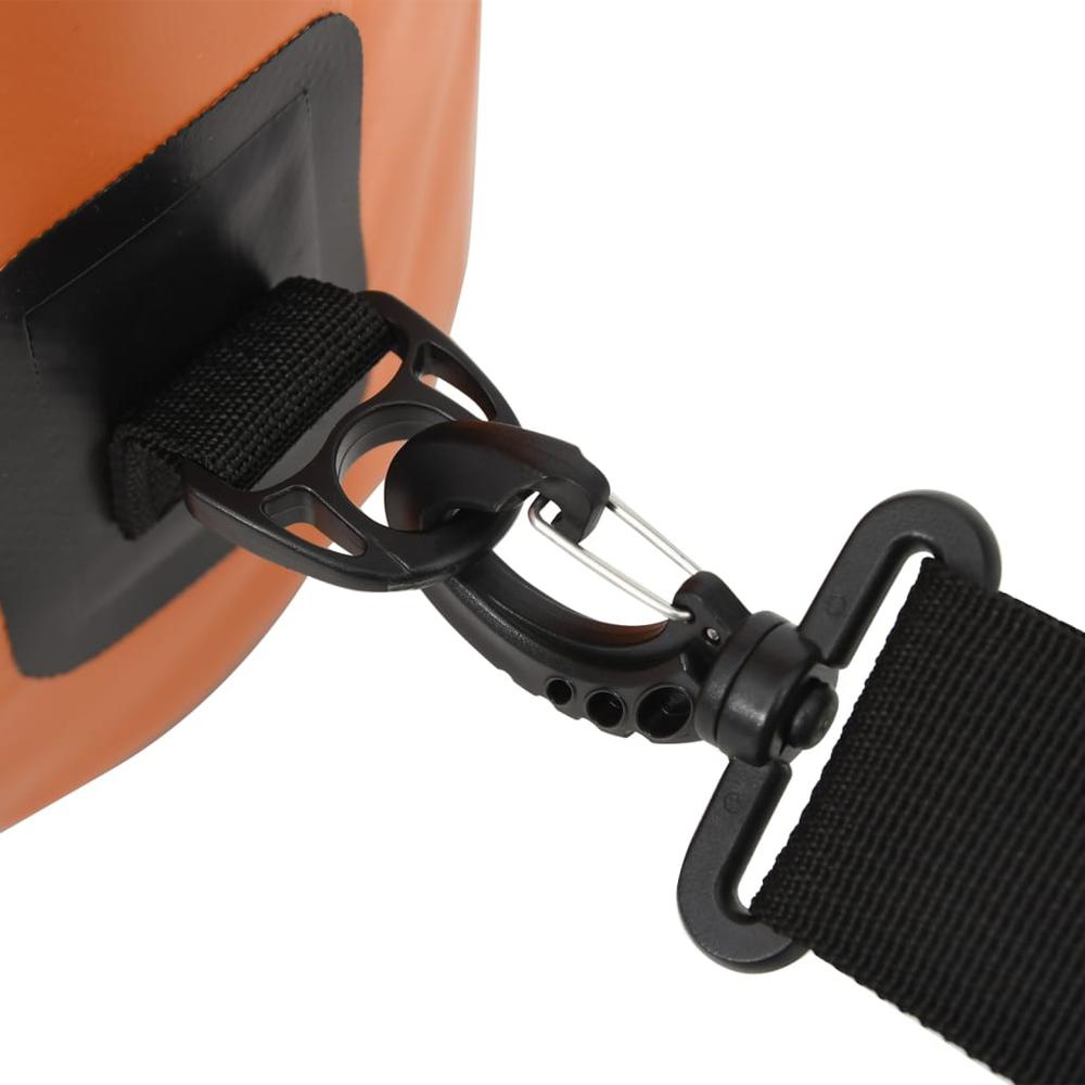 vidaXL Dry Bag with Zipper Orange 7.9 gal PVC 2786. Picture 8