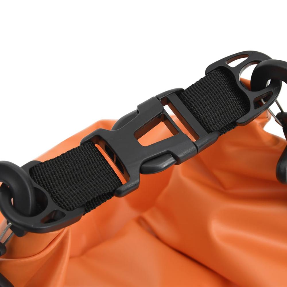 vidaXL Dry Bag with Zipper Orange 7.9 gal PVC 2786. Picture 9