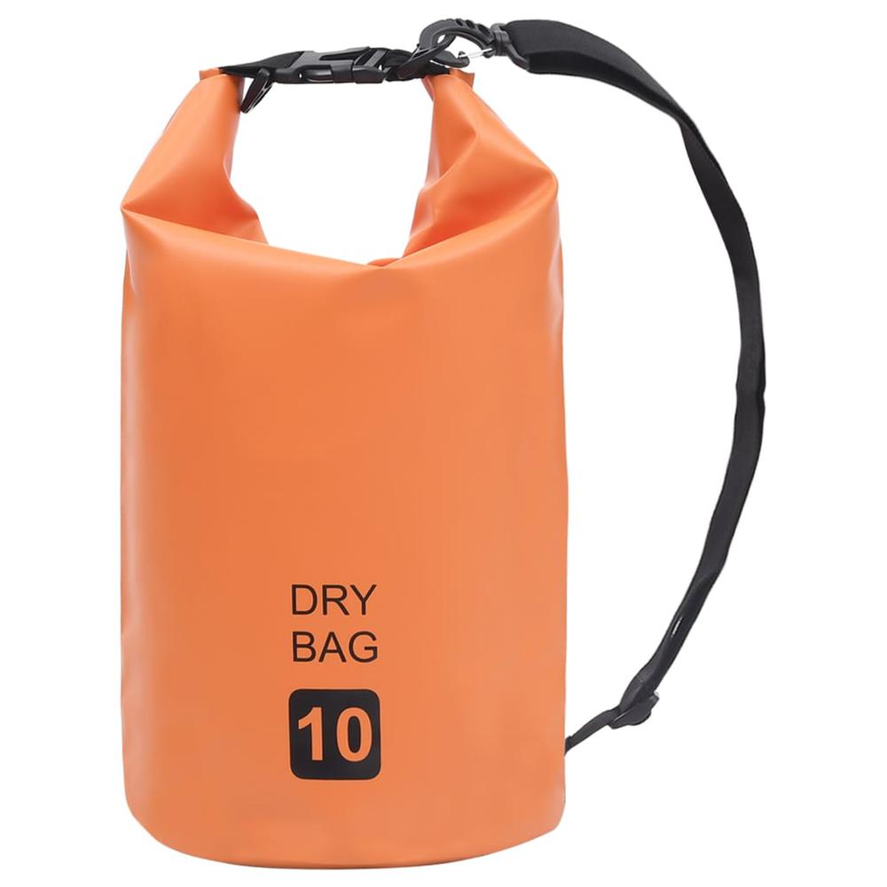 vidaXL Dry Bag Orange 2.6 gal PVC 2788. Picture 1