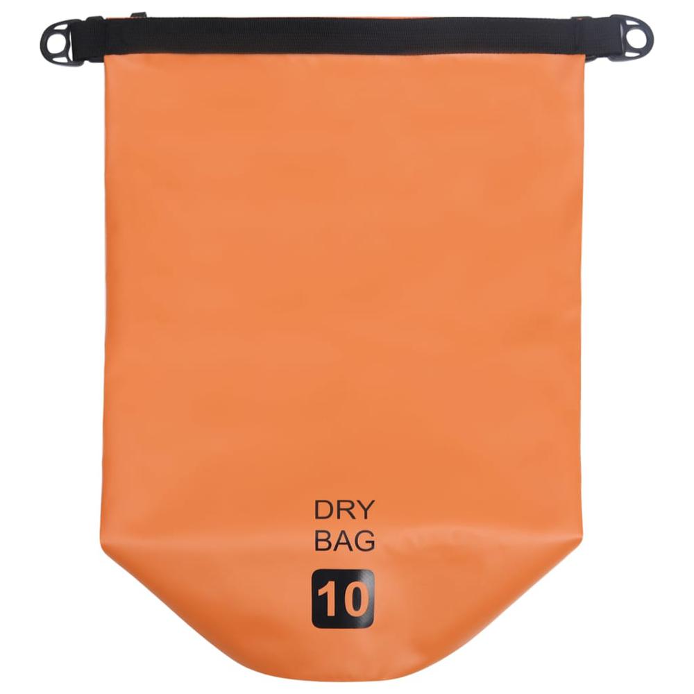 vidaXL Dry Bag Orange 2.6 gal PVC 2788. Picture 7