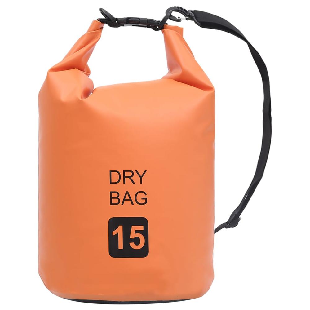 vidaXL Dry Bag Orange 4 gal PVC 2789. The main picture.