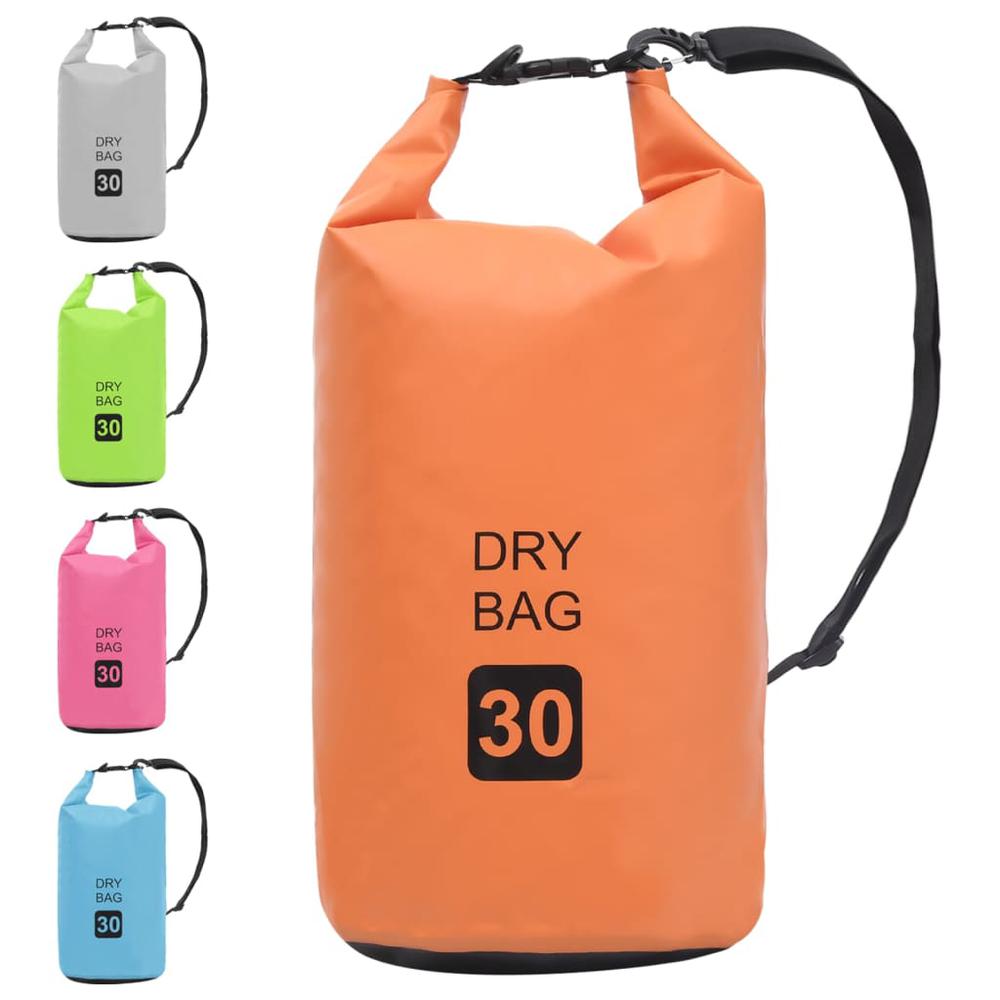 vidaXL Dry Bag Orange 7.9 gal PVC 2791. Picture 5