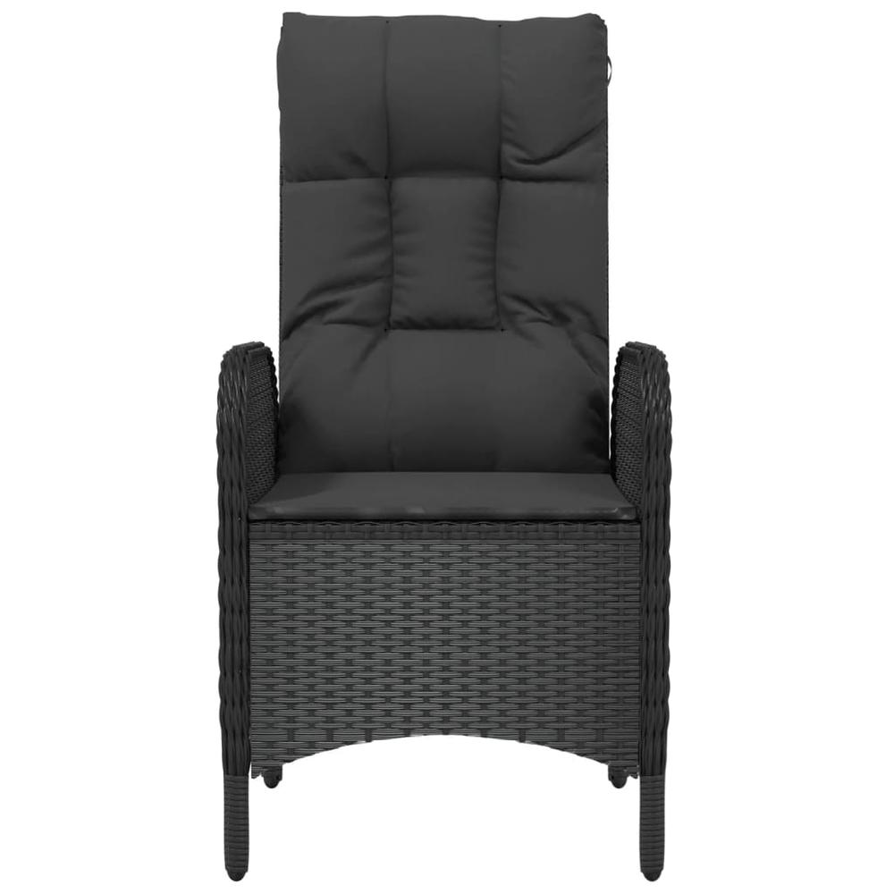Patio Chairs 2 pcs Poly Rattan Black. Picture 4