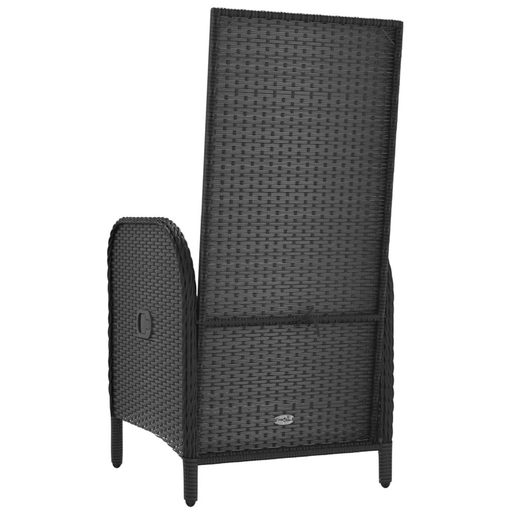 Patio Chairs 2 pcs Poly Rattan Black. Picture 6