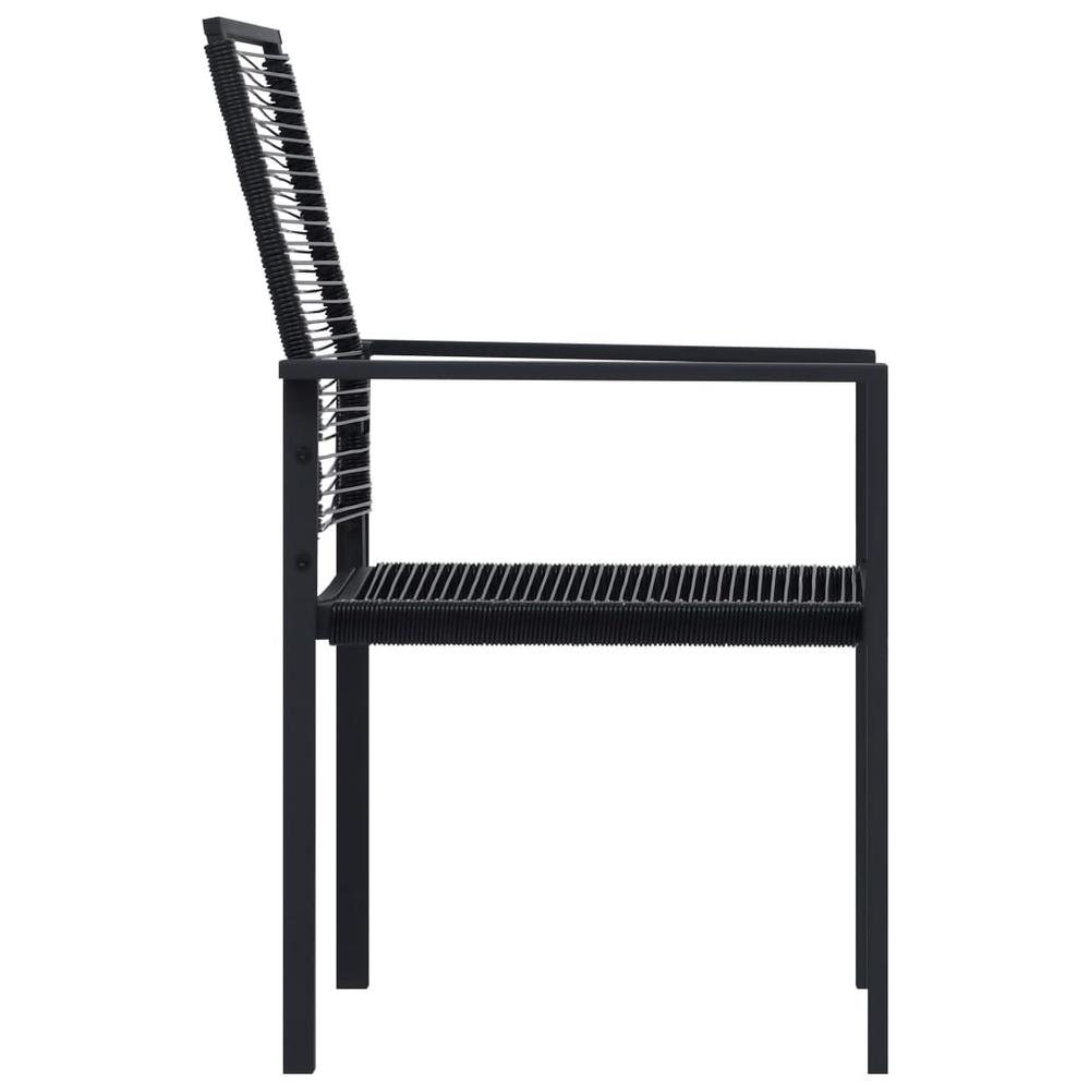 Patio Chairs 2 pcs PVC Rattan Black. Picture 3