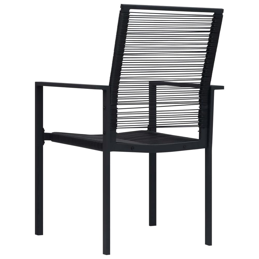 Patio Chairs 2 pcs PVC Rattan Black. Picture 4
