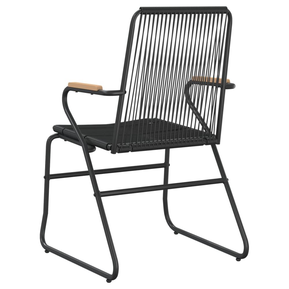 Patio Chairs 2 pcs Black 22.8"x23.2"x33.7" PVC Rattan. Picture 5