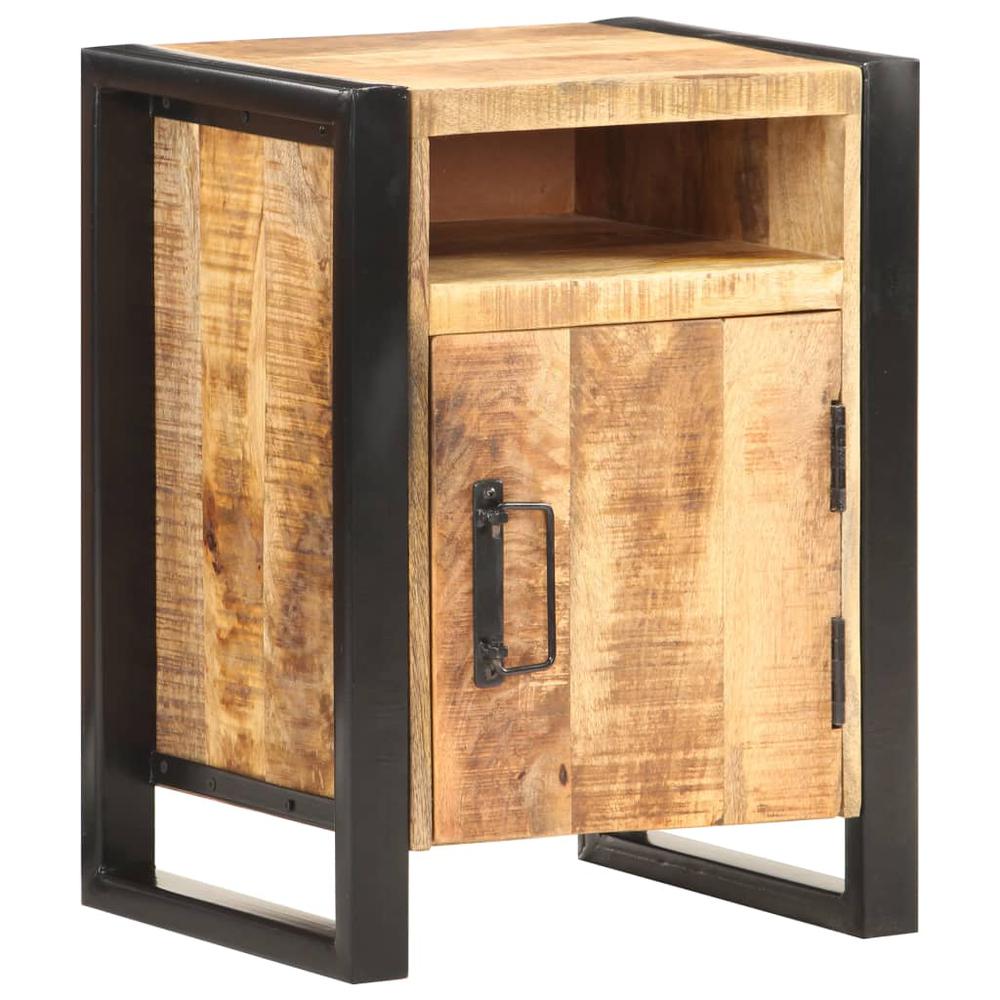 vidaXL Bedside Cabinet 15.7"x13.8"x21.7" Solid Mango Wood, 321567. Picture 7