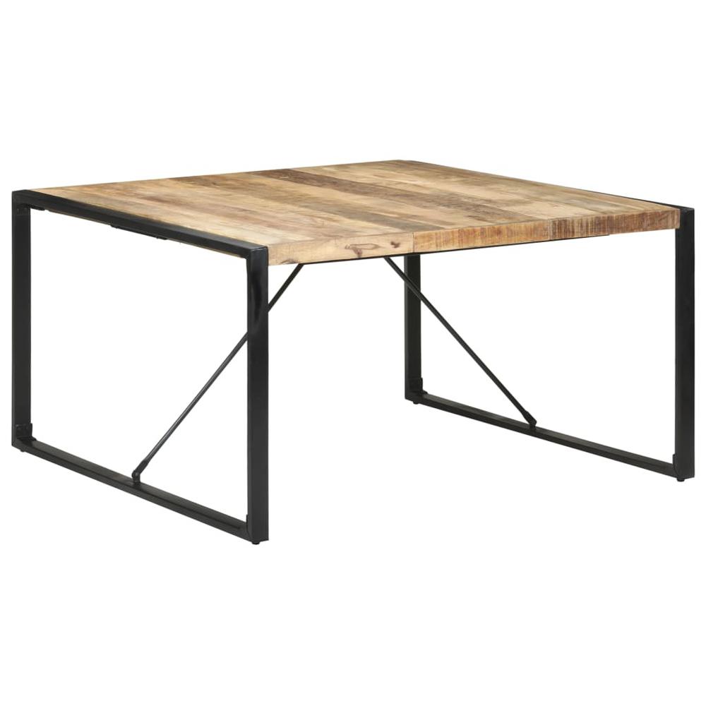 vidaXL Dining Table 55.1"x55.1"x29.5" Rough Mango Wood, 321572. Picture 7