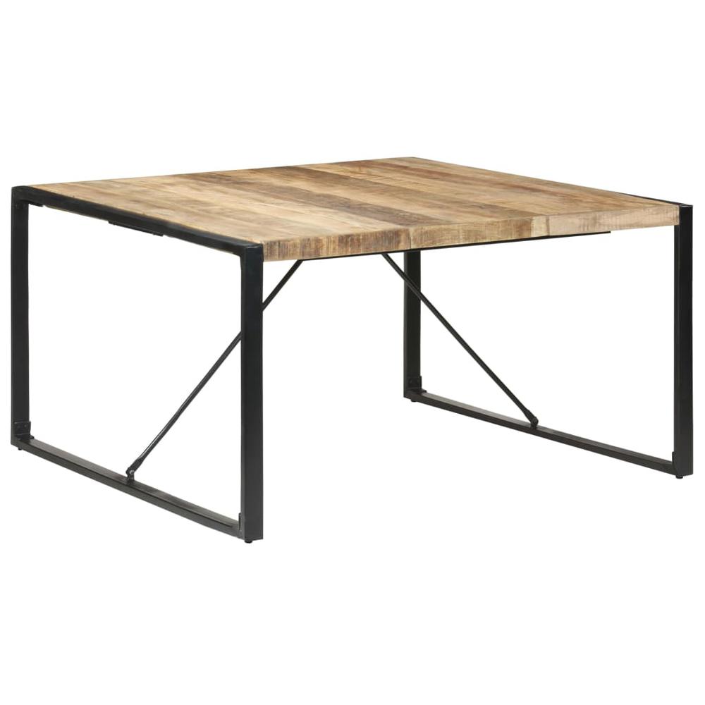 vidaXL Dining Table 55.1"x55.1"x29.5" Rough Mango Wood, 321572. Picture 8