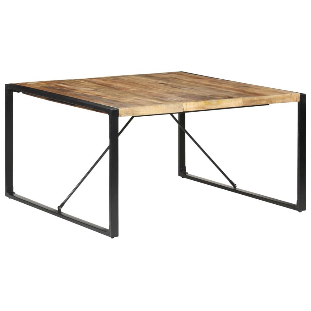 vidaXL Dining Table 55.1"x55.1"x29.5" Rough Mango Wood, 321572. Picture 9