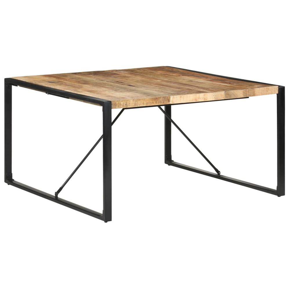 vidaXL Dining Table 55.1"x55.1"x29.5" Rough Mango Wood, 321572. Picture 10