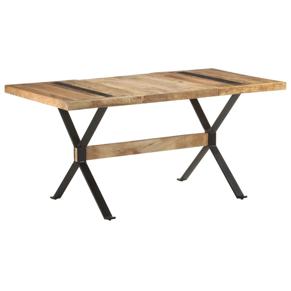 Dining Table 63"x31.5"x29.9" Rough Mango Wood. Picture 7