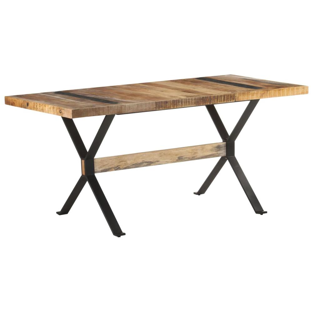 Dining Table 63"x31.5"x29.9" Rough Mango Wood. Picture 8