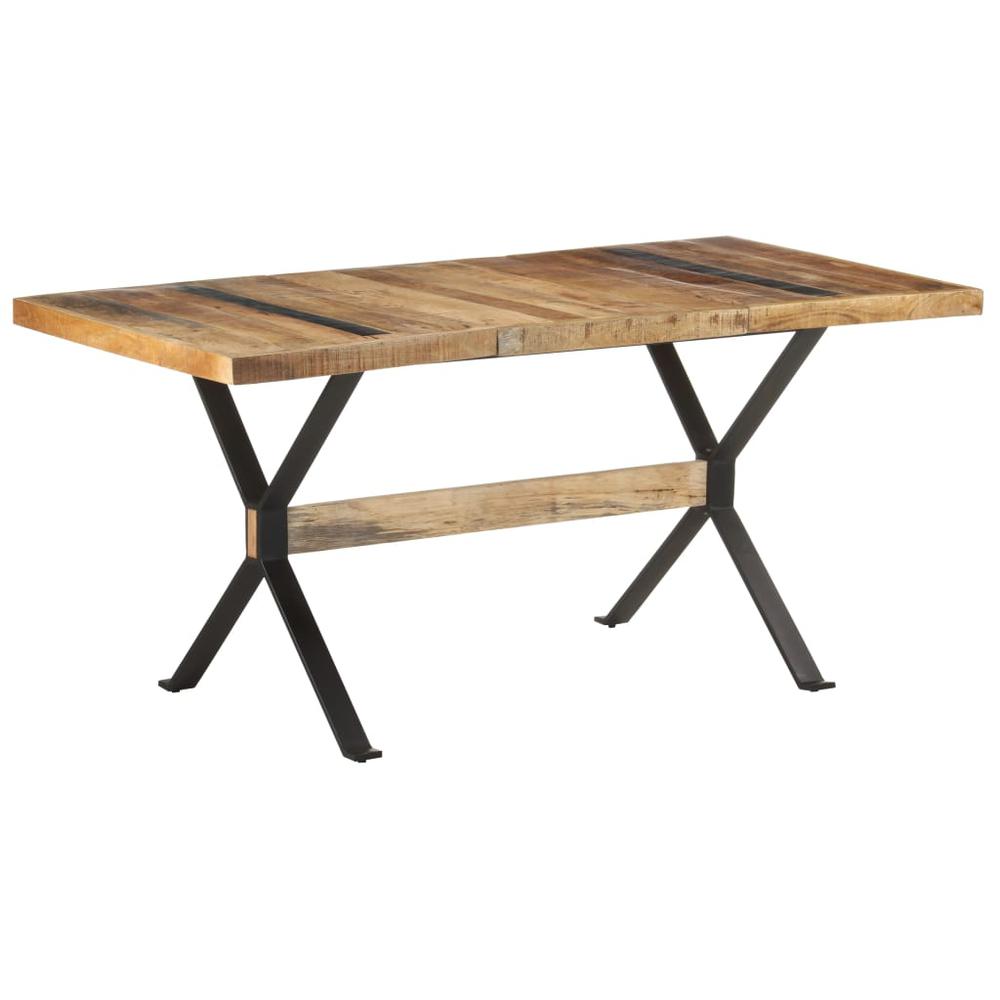Dining Table 63"x31.5"x29.9" Rough Mango Wood. Picture 9