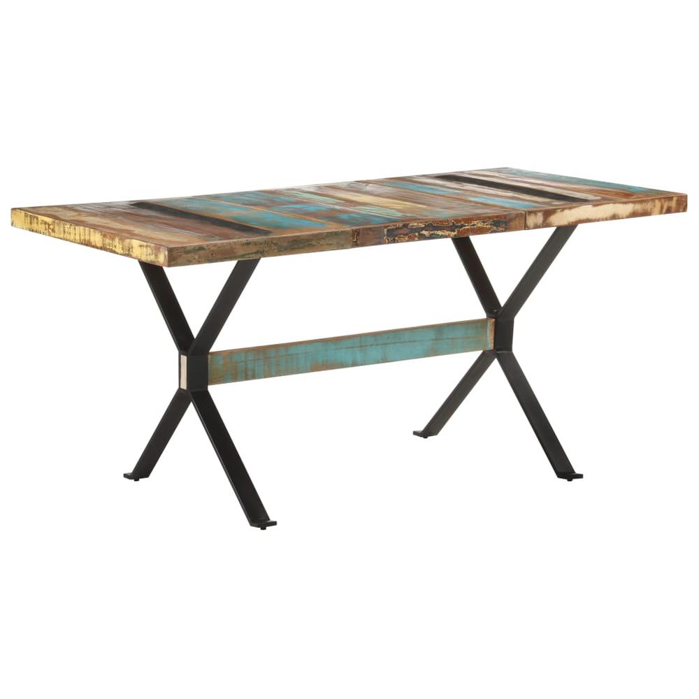 Dining Table 63"x31.5"x29.9" Solid Reclaimed Wood. Picture 9