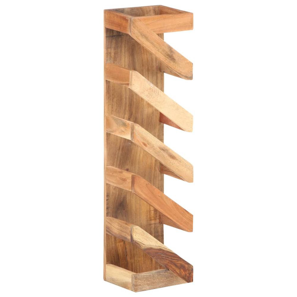 vidaXL Wine Rack for 5 Bottles Solid Acacia Wood. Picture 9