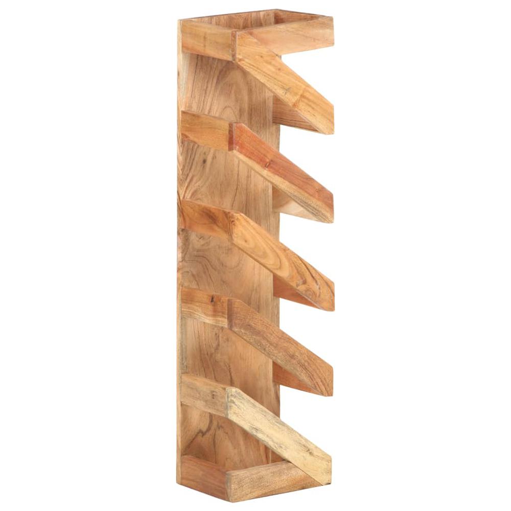 vidaXL Wine Rack for 5 Bottles Solid Acacia Wood. Picture 10
