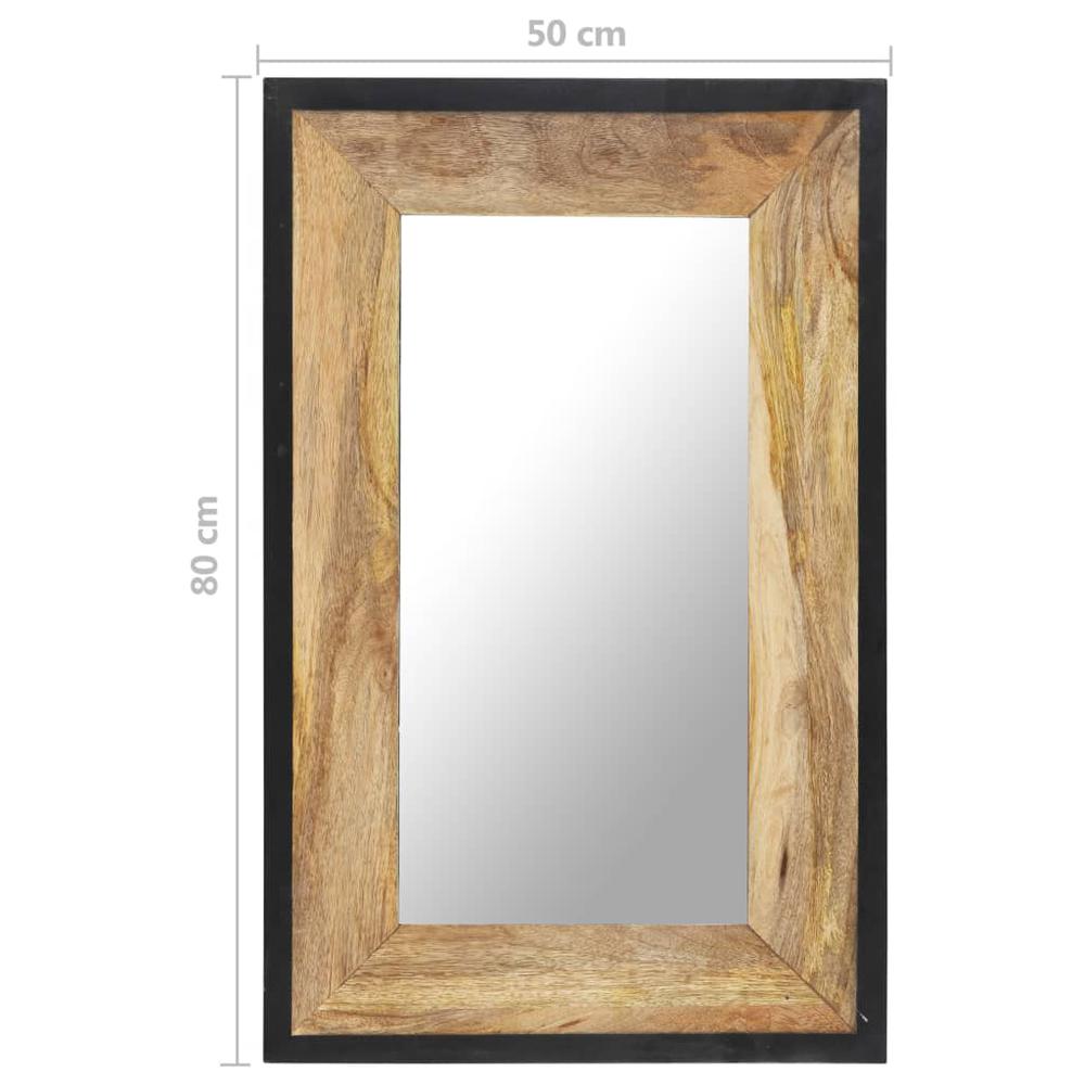 vidaXL Mirror 31.5"x19.7" Solid Mango Wood, 321630. Picture 5