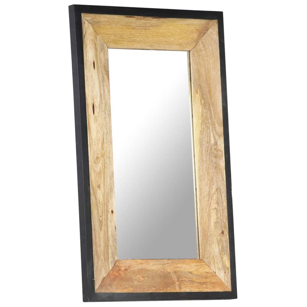 vidaXL Mirror 31.5"x19.7" Solid Mango Wood, 321630. Picture 6