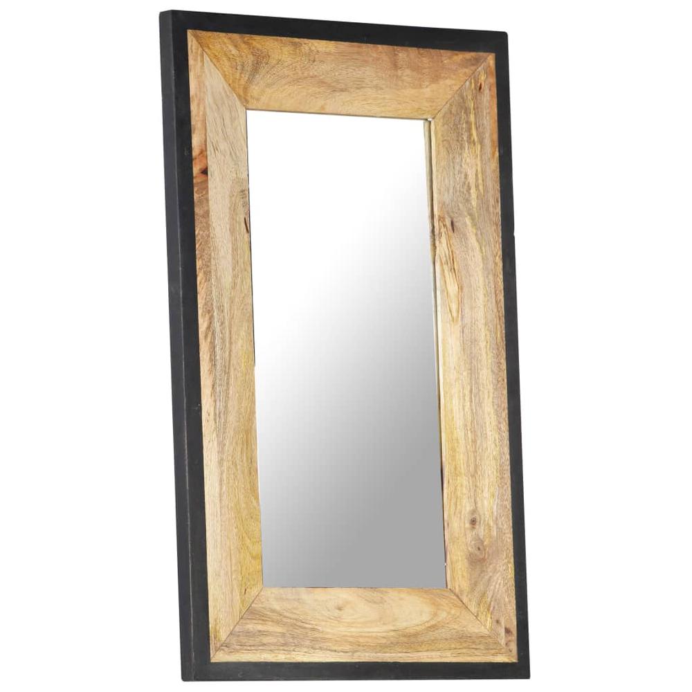 vidaXL Mirror 31.5"x19.7" Solid Mango Wood, 321630. Picture 7