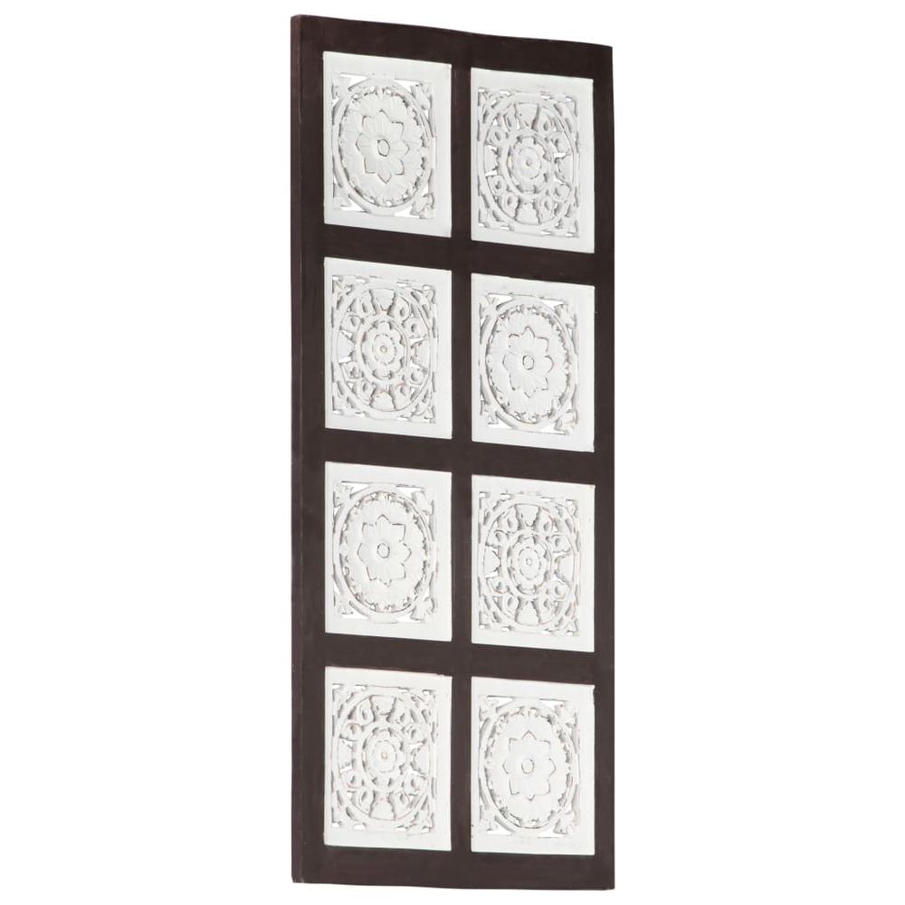 vidaXL Hand-Carved Wall Panel MDF 15.7"x31.5"x0.6" Brown and White. Picture 10