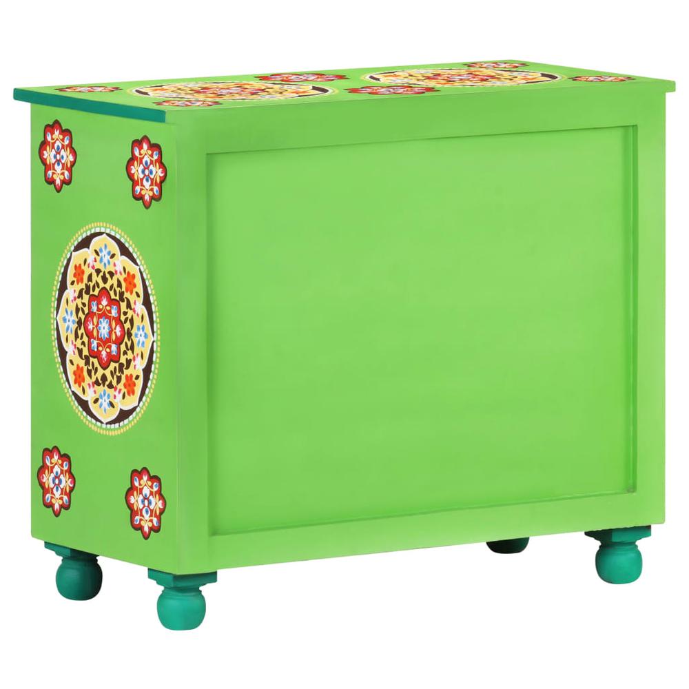 vidaXL Hand Painted Sideboard Multicolor 27.6"x13.8"x23.6" Solid Mango Wood. Picture 5