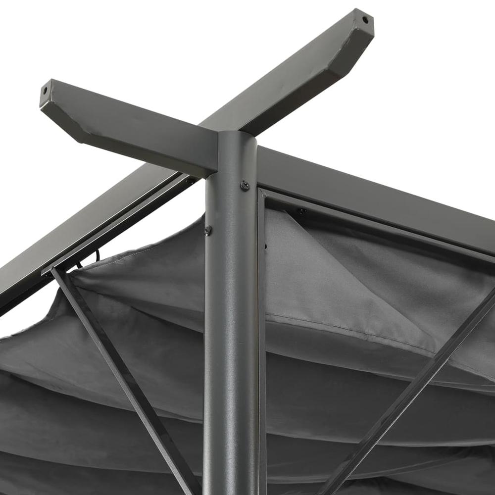 vidaXL Pergola with Retractable Roof Anthracite 118.1"x118.1" Steel 180 g/m? 2226. Picture 3