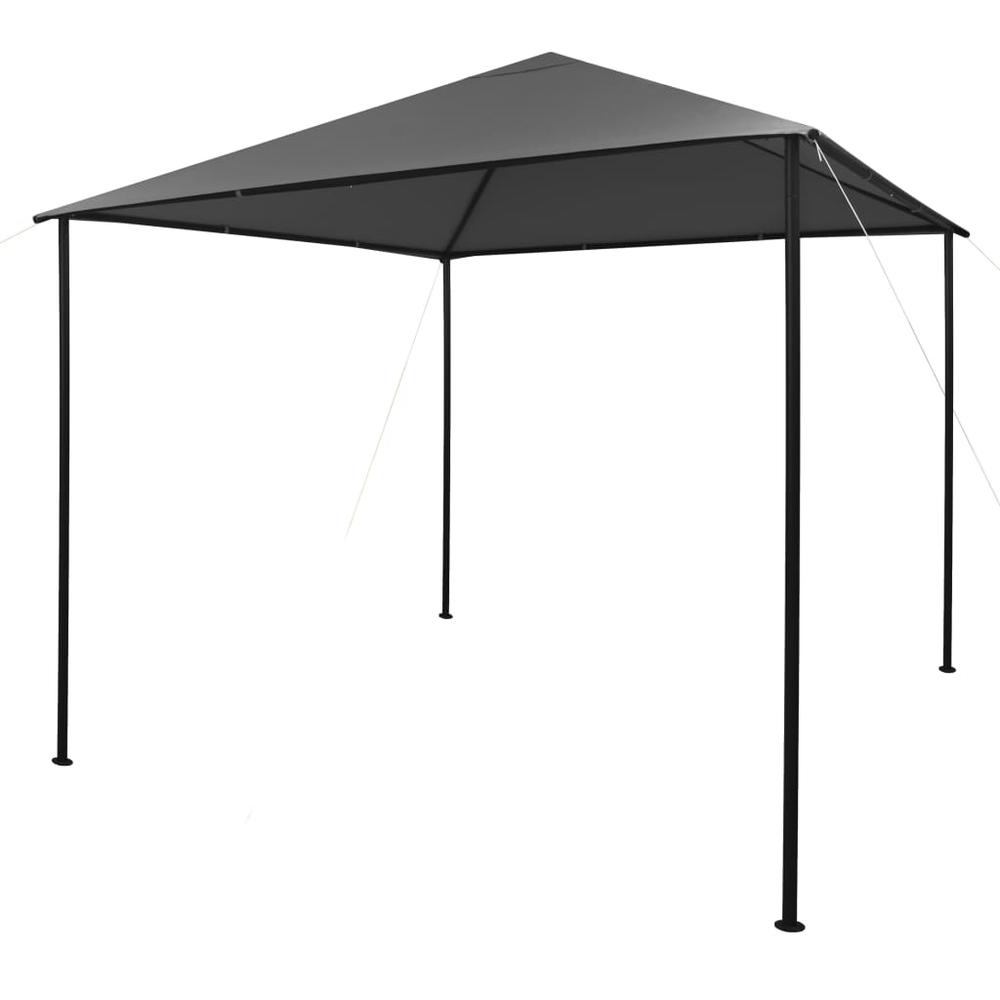 vidaXL Gazebo 118.1"x118.1" Anthracite Fabric and Steel 180 g/m? 2240. Picture 1