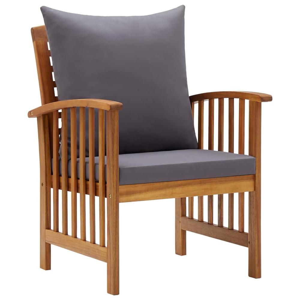 vidaXL Garden Chairs with Cushions 2 pcs Solid Acacia Wood, 310258. Picture 2