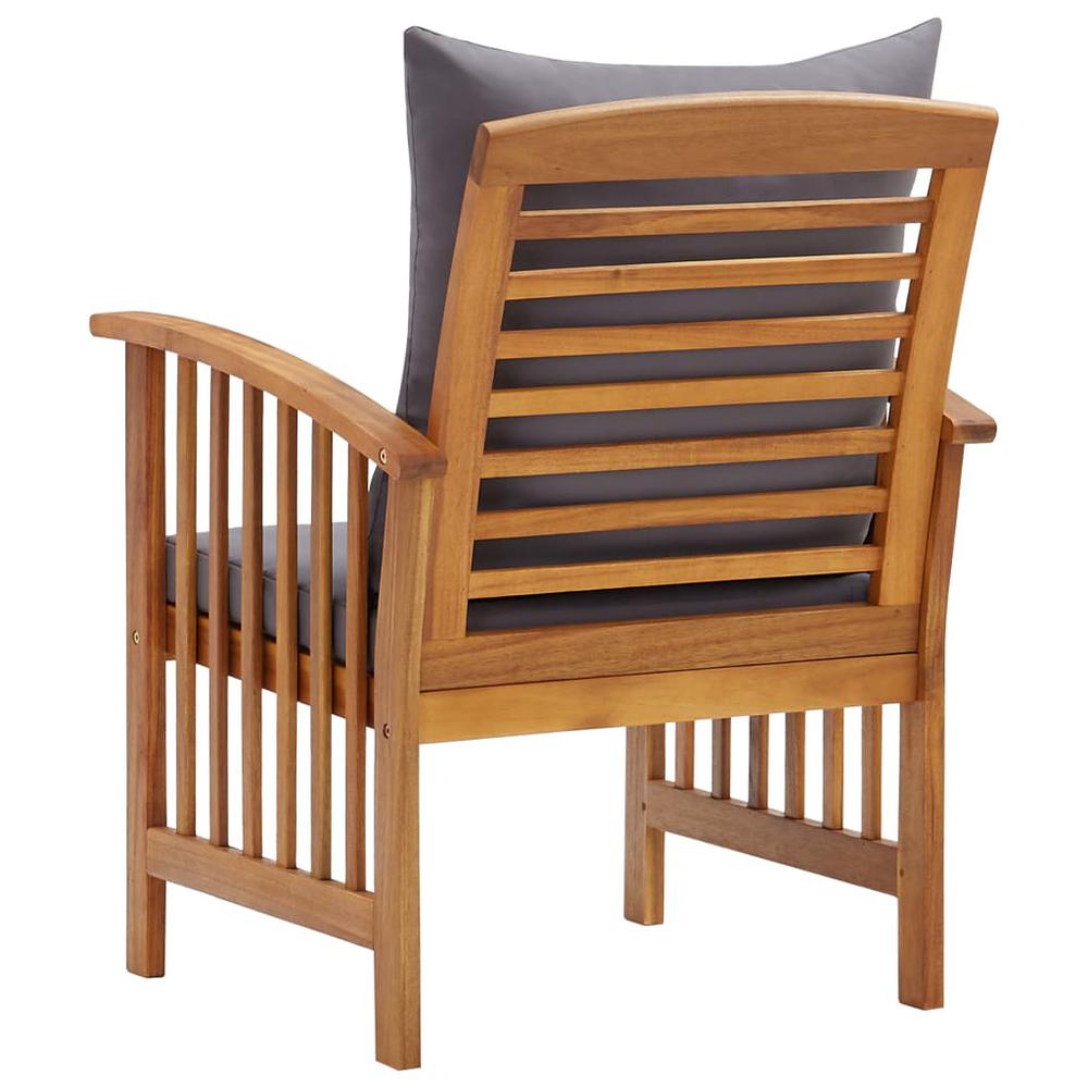vidaXL Garden Chairs with Cushions 2 pcs Solid Acacia Wood, 310258. Picture 5