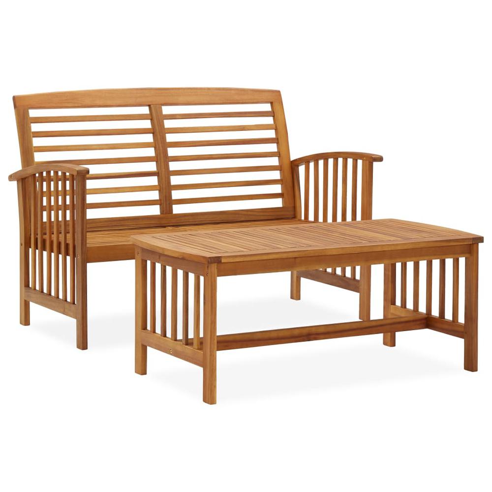 vidaXL 2 Piece Garden Lounge Set Solid Acacia Wood, 310262. The main picture.