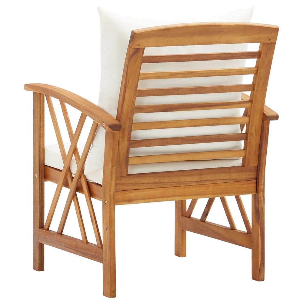 vidaXL Garden Chairs with Cushions 2 pcs Solid Acacia Wood, 310267. Picture 5