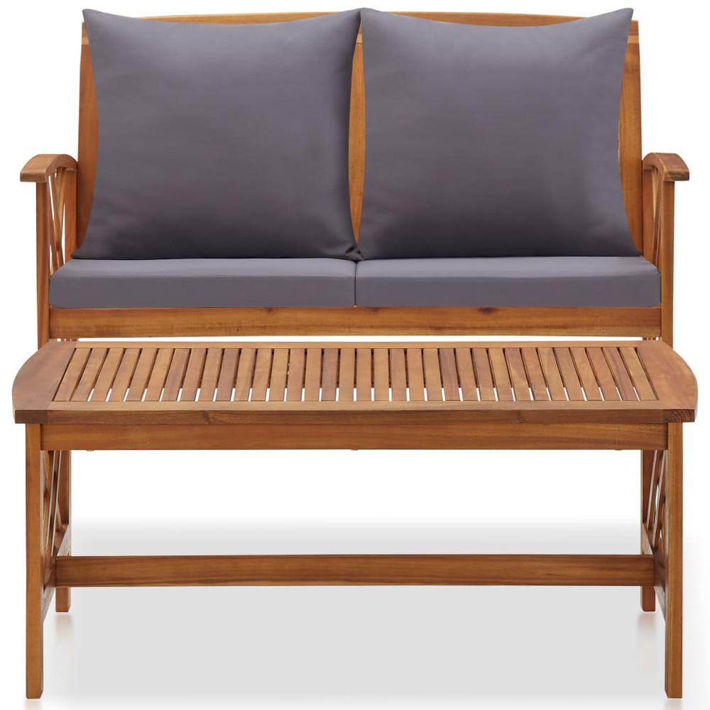 vidaXL 2 Piece Garden Lounge Set with Cushions Solid Acacia Wood, 310274. Picture 3