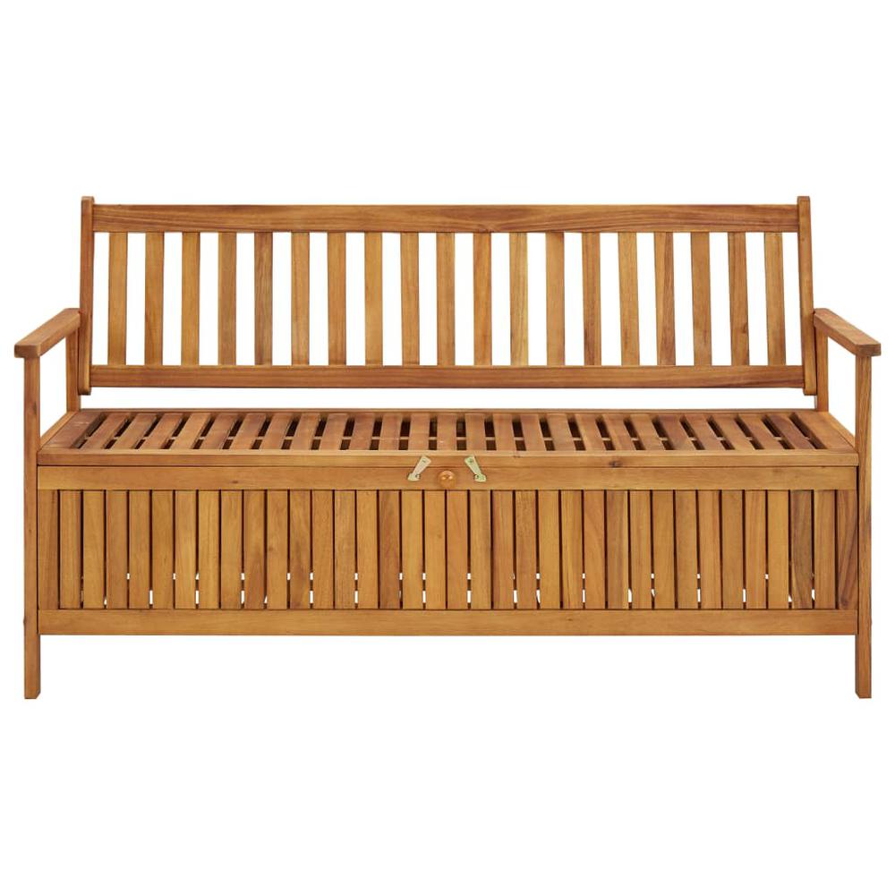 vidaXL Garden Storage Bench 58.3" Solid Acacia Wood, 310280. Picture 2