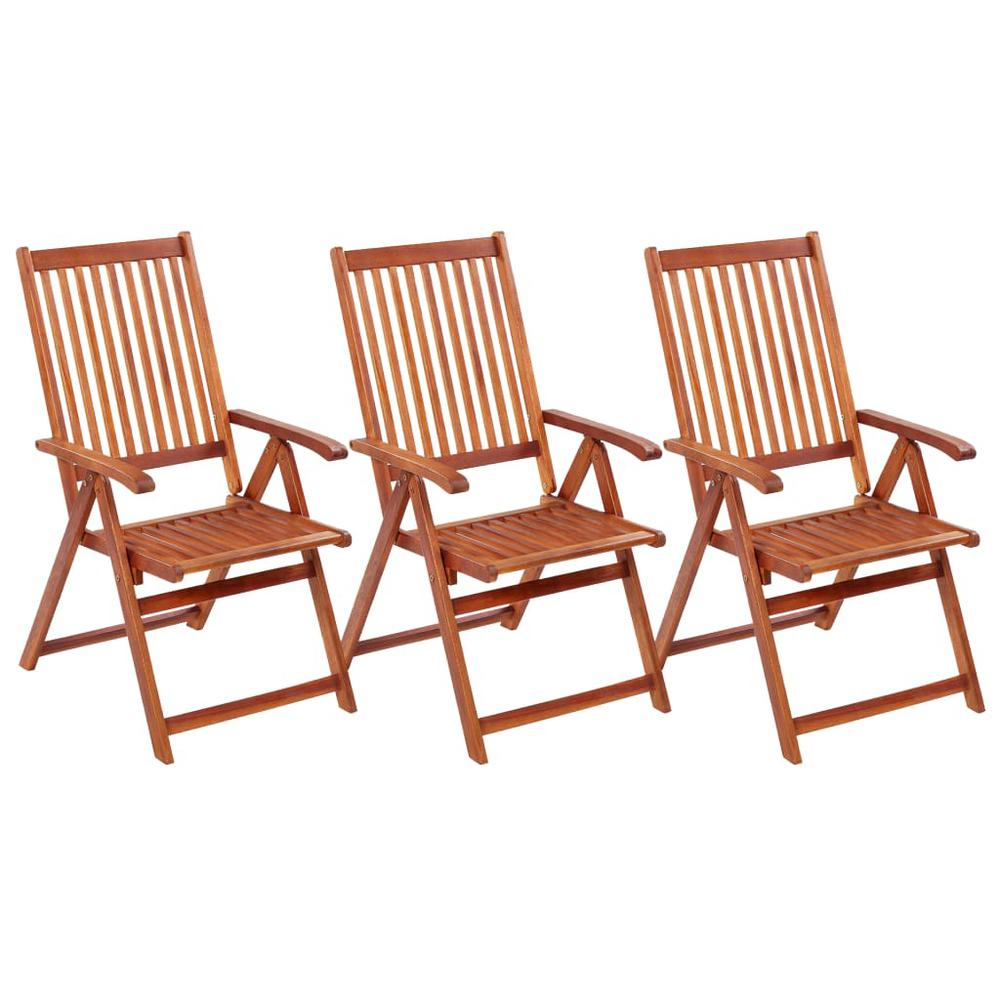 vidaXL Folding Garden Chairs 3 pcs Solid Acacia Wood, 310293. Picture 1