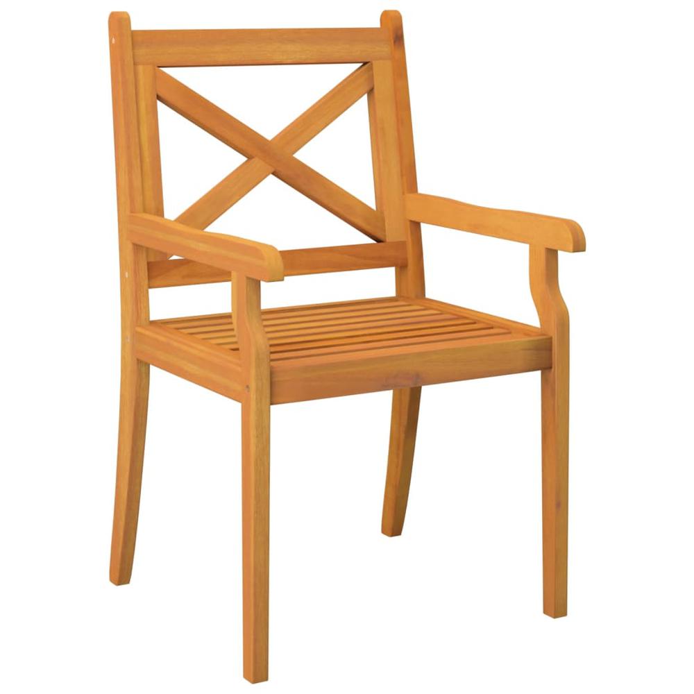 Patio Dining Chairs 2 pcs Solid Wood Acacia. Picture 2