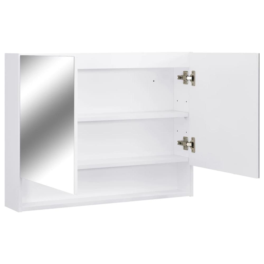 LED Bathroom Mirror Cabinet White 31.5"x5.9"x23.6" MDF. Picture 4