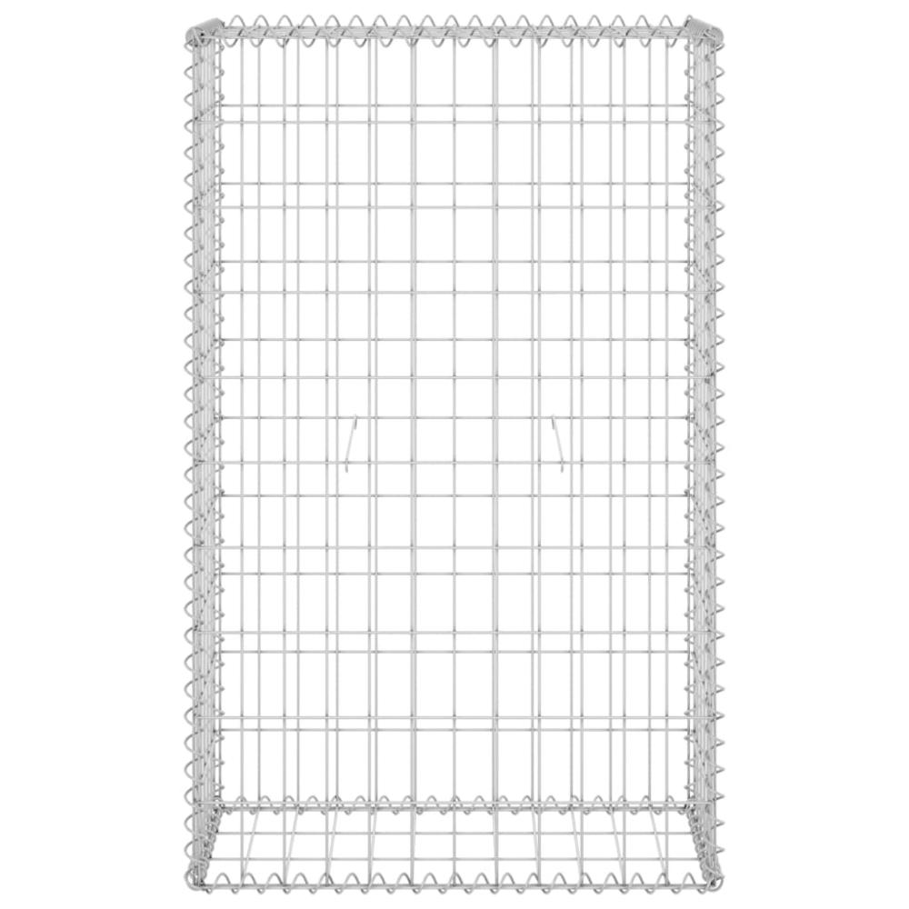 vidaXL Gabion Wall with Covers Galvanized Steel 23.6"x11.8"x39.4", 147811. Picture 3