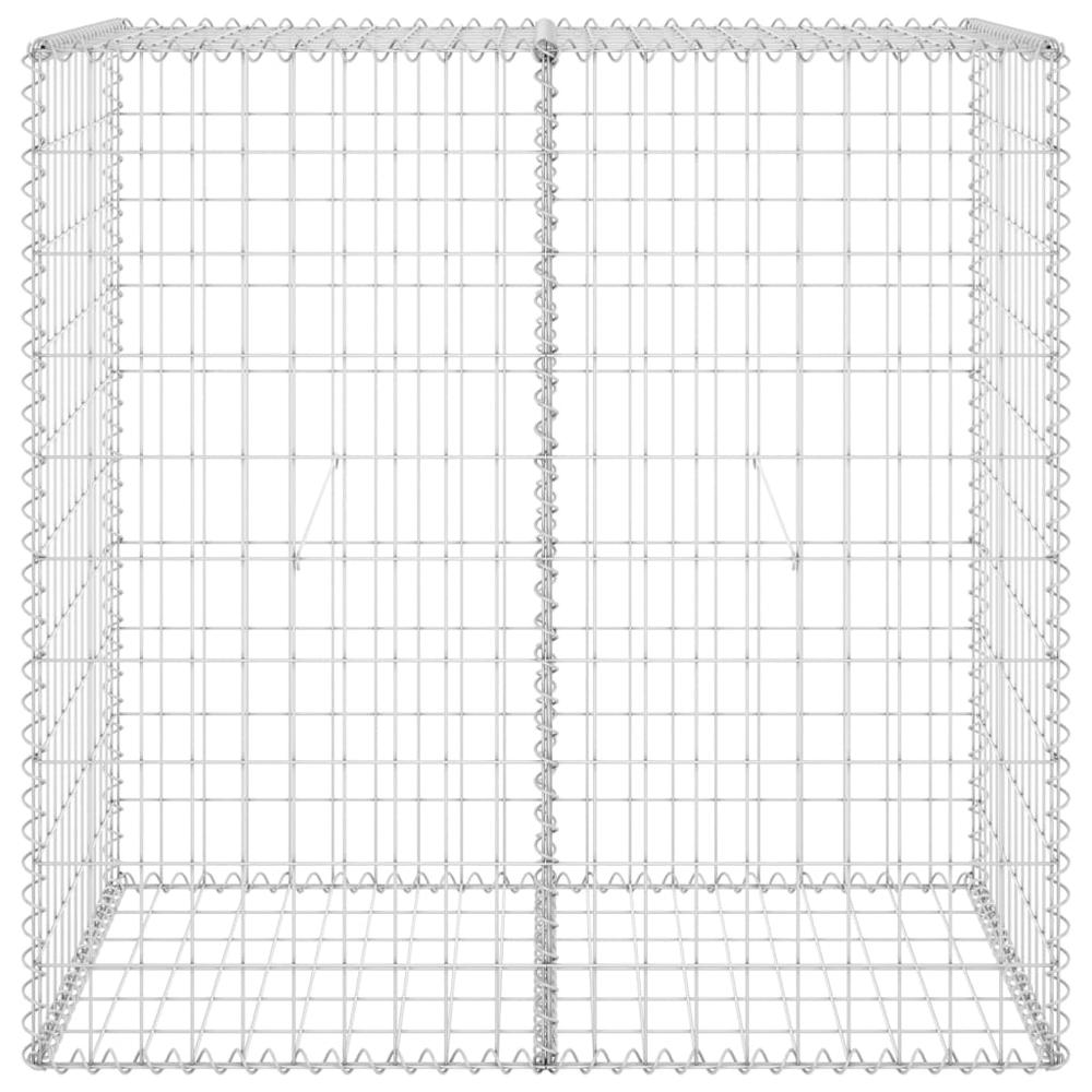 vidaXL Gabion Wall with Covers Galvanized Steel 39.4"x23.6"x39.4", 147813. Picture 3