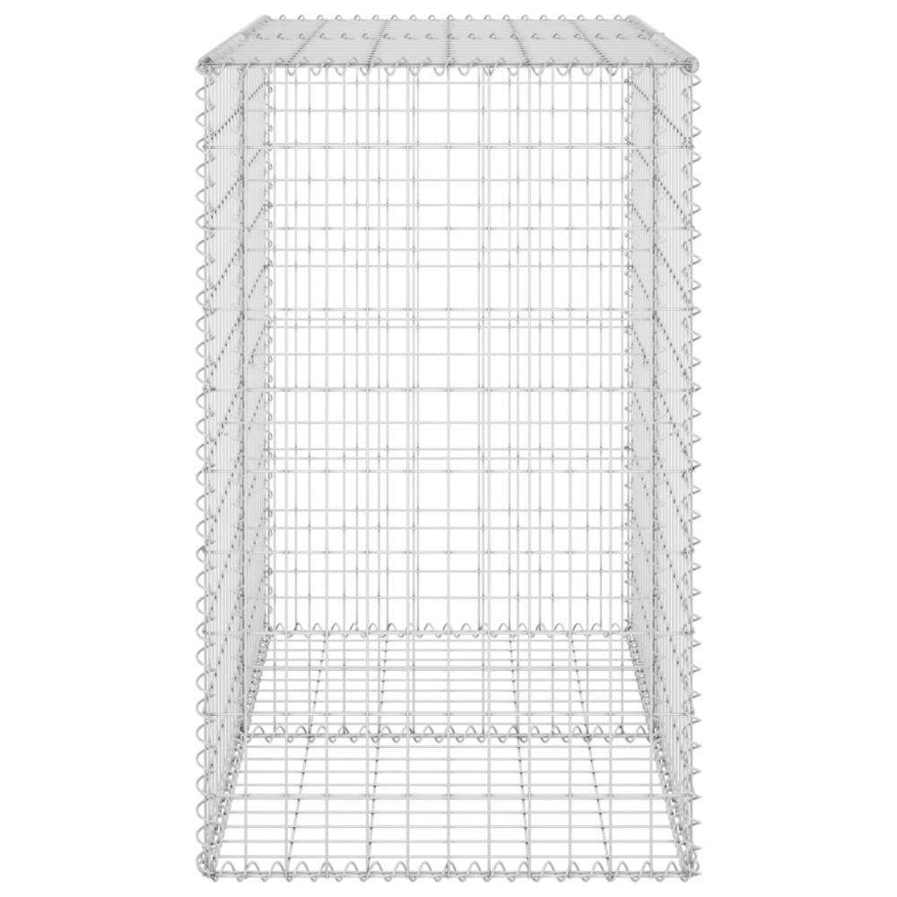 vidaXL Gabion Wall with Covers Galvanized Steel 39.4"x23.6"x39.4", 147813. Picture 4