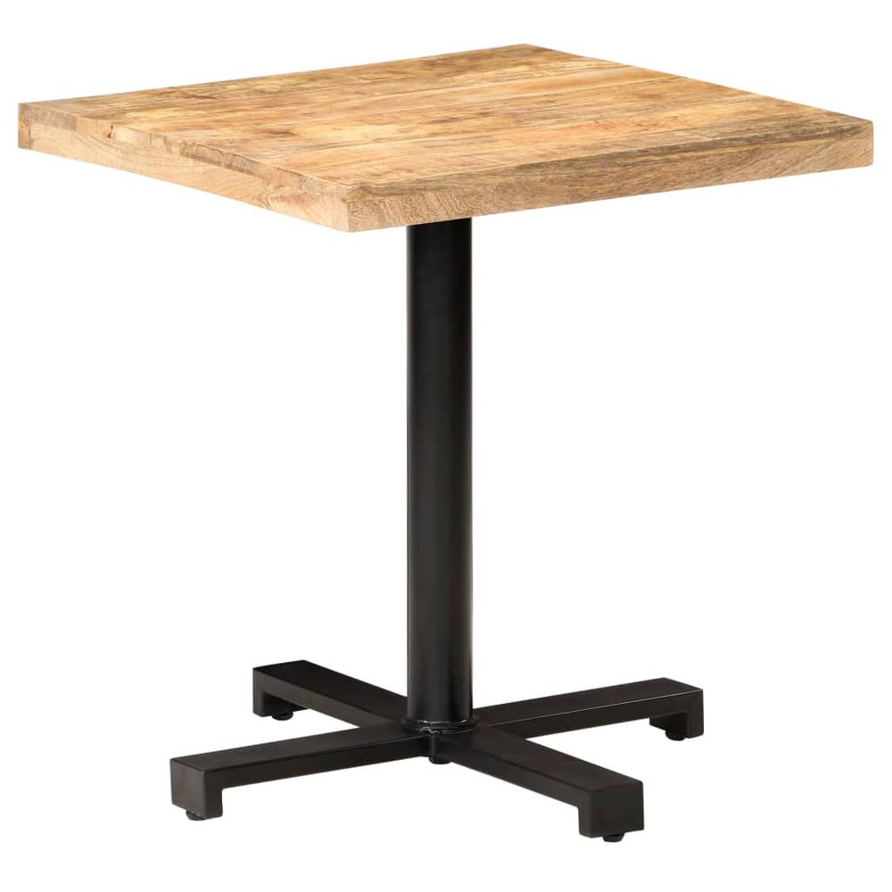 vidaXL Bistro Table Square 27.6"x27.6"x29.5" Rough Mango Wood. Picture 7