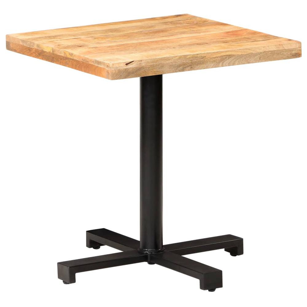 vidaXL Bistro Table Square 27.6"x27.6"x29.5" Rough Mango Wood. Picture 8